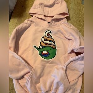 Pink Hoodie with Ice Cream Graphic